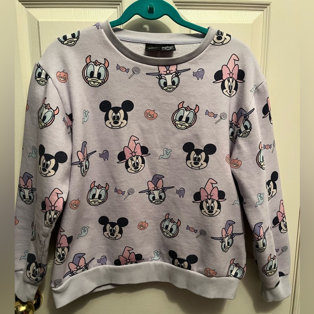 Cakeworthy x Disney Halloween Lavender All-Over Print (AOP) Crewneck - Size M